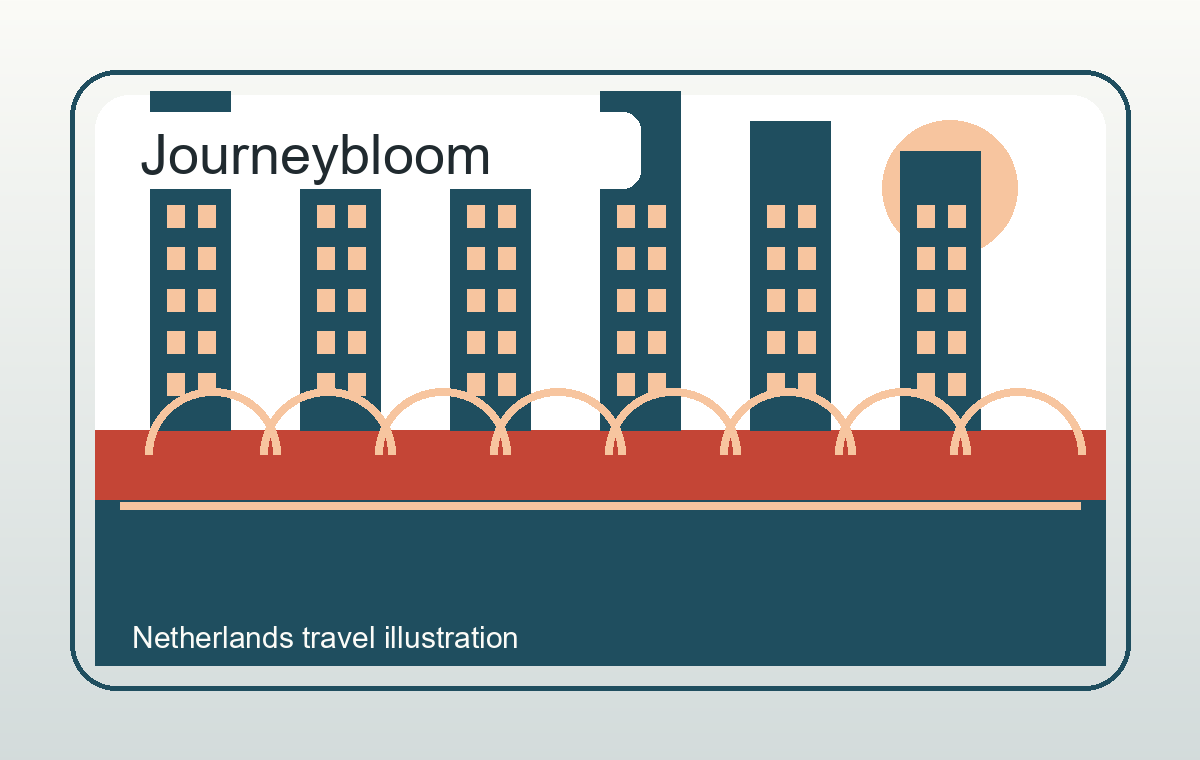 Illustratie van Nederlandse grachten en stadsroutes